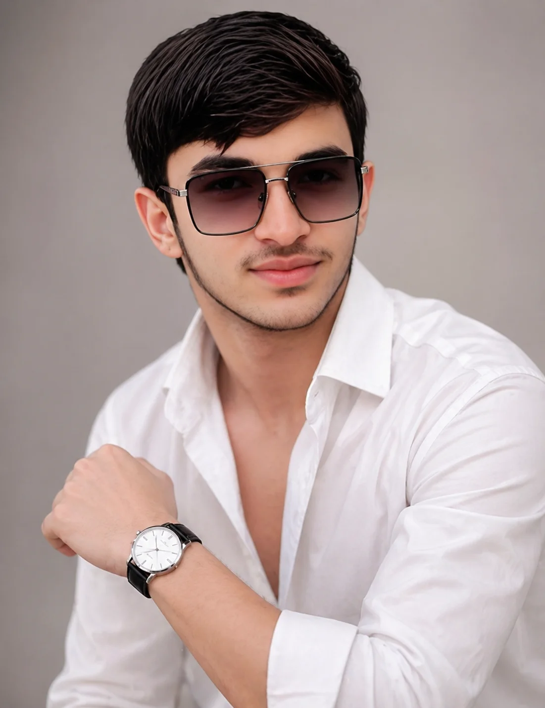 Aesthetic Soft Tone Portrait | South Asian Teen in Crisp White Shirt preview