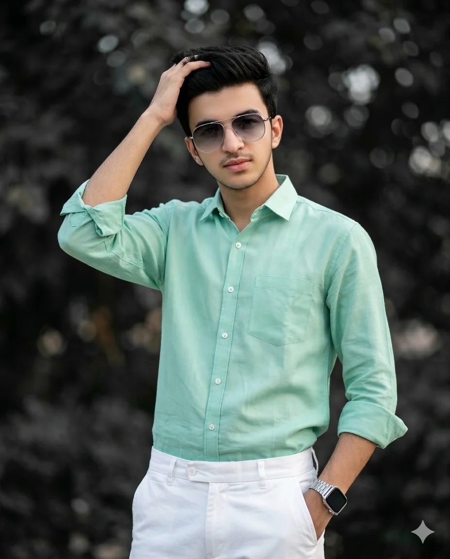 Luxury Branded Mint Green Fashion | Silk-Linen Aesthetic Portrait preview