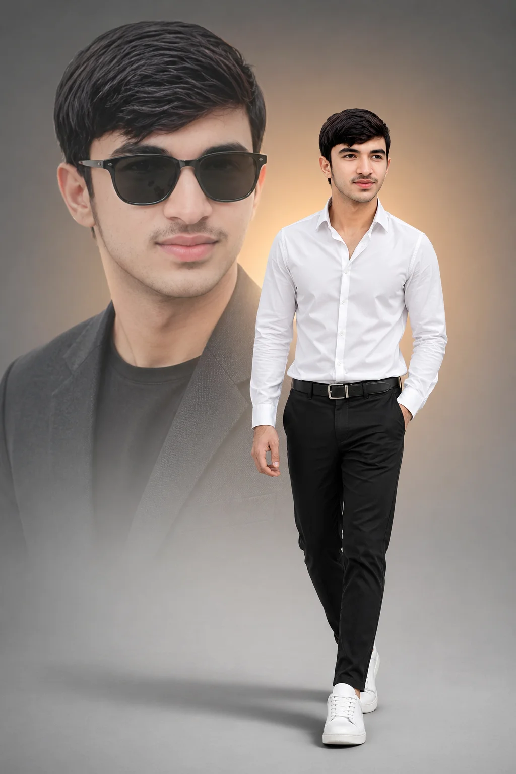 Professional Studio Double Exposure | South Asian Man Portrait preview
