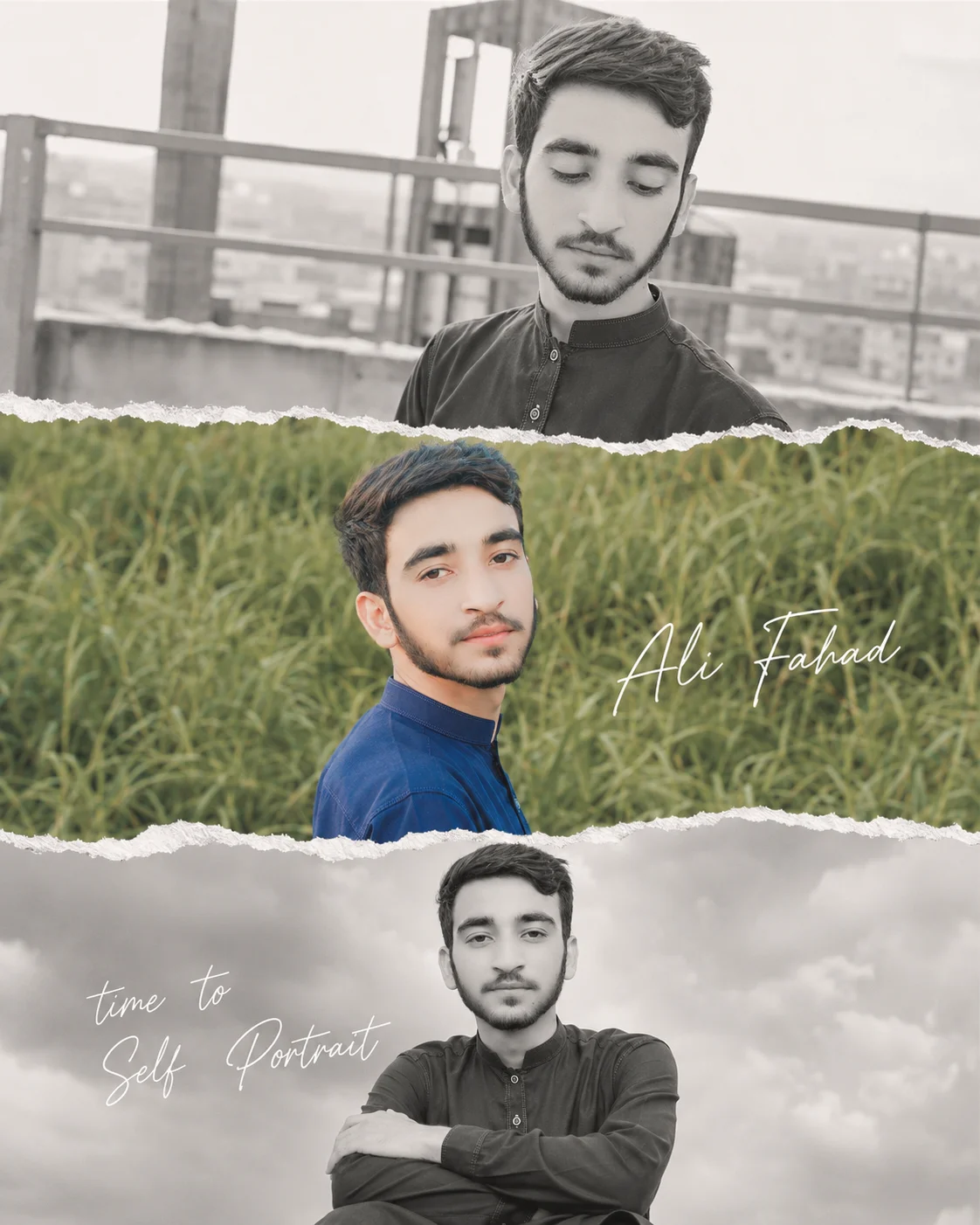 Aesthetic Torn Paper Editorial Photo Collage preview